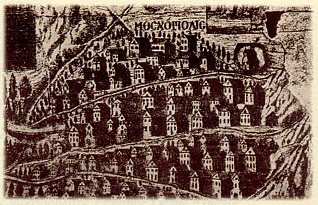Η Μοσχόπολη του 1767 (από παλαιά γκραβούρα της εποχής)