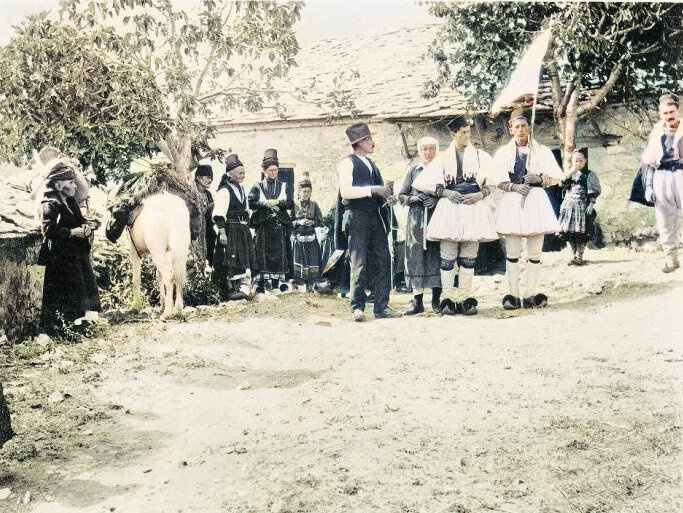 Γάμος στο Μετζητιέ (Κεφαλόβρυσο), δεκαετία 1920, photo Margaret Hasluck