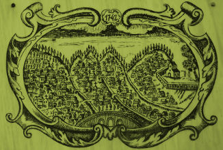  Η Μοσχόπολη το 1742 από χαλκογραφία της εποχής