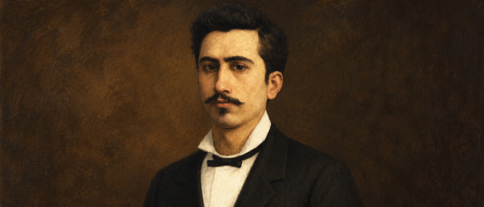 Προσωπογραφία του Κώστα Κρυστάλλη, (1868-1894), ποιητή και πεζογράφου, από τον Πολυχρόνη Λεμπέση