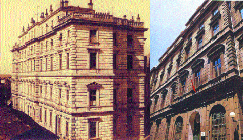 Αριστερά το Ζάππειο σε φωτογραφία της δεκαετίας τον 1910. Δεξιά η επιβλητική όψη του Ζαππείου Παρθεναγωγείου Κωνσταντινούπολης, το οποίο λειτουργεί σήμερα με 6 τάξεις Γυμνασίου - Λυκείου, Δημοτικό και Νηπιαγωγείο